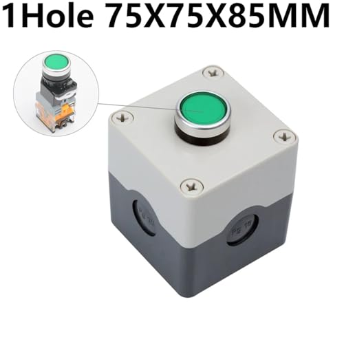 Boîte de commande 220V beige avec interrupteur à bouton lumineux réinitialisation