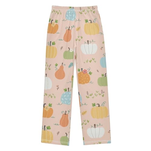 Boys' Pants Cute Pumpkin Halloween Autumn Long Bottoms Jogger Pants Elastic Waist Trousers with Pockets S-XL