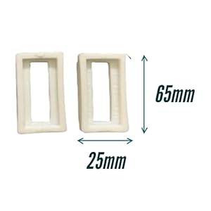 Elegant Casa Western Toilet Seat Cover Screw, Nuts and Washers Hinges Kit Clamp Plastic White Colour 1 Pair Set Size 65mm X 25mm