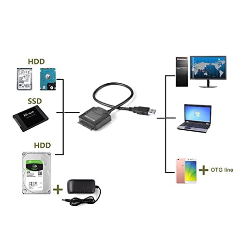 Cable Adaptador USB 3.0 a SATA para HDD y SSD 2.5/3.5" miniatura 2