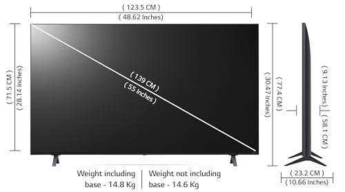 Image of LG 139 cm (55 inches) 4K Ultra HD Smart NanoCell TV 55NANO73SQA (Ashed Blue)