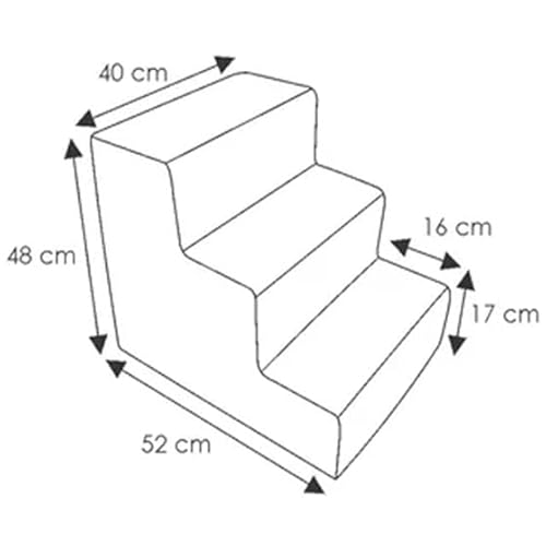 Hierarquia Pet 3 Degraus Rampa Almofadada Suede Cinza Cinza (grátis Almofada Pet Osso)(AZUL MARINHO)