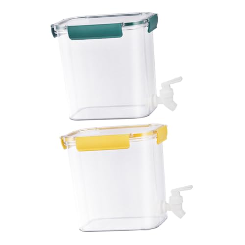 VILLFUL 2個 液体配器 各色 飲料容器 蛇口付き 水補給用 耐高温 耐衝撃 衛生的 清潔維持簡単 果実茶や水の注入に