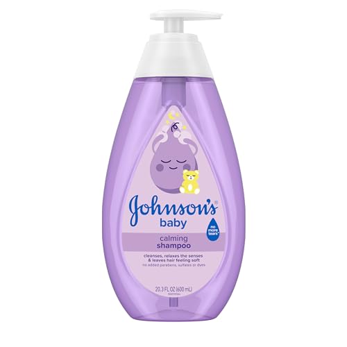 Johnson's Baby Calming Shampoo with Soothing NaturalCalm Aromas, Gentle, Hair Wash, Baby Essentials, Hypoallergenic, No Added Parabens and Sulfates, Baby Essentials, 20.3 fl. Oz - Image 3