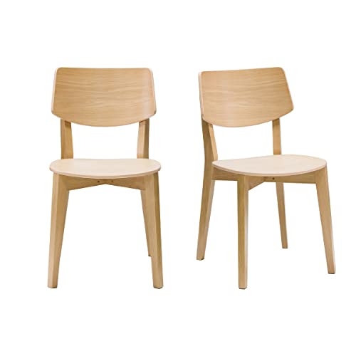 Miliboo Chaises Vintage en Bois Clair chêne (Lot de 2) AVEA