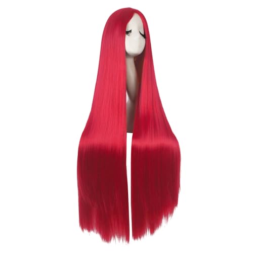 Image of MapofBeauty 40 Inch /100 cm Fashion Straight Long Costume Anime Cosplay Anime Wig (Bright Red)
