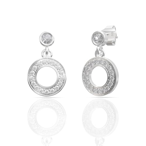Image of 925 Sterling Silver Long Earrings for Women | Elegant Drop Dangler Earrings | Hypoallergenic Rhodium Plated Anti-Tarnish Lightweight Silver Jewellery | Daily Wear | Gift for Wife, Girlfriend, Mother, Sister | Birthday, Anniversary, Rakhi