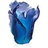 Daum Crystal Vase Blue 03574-7