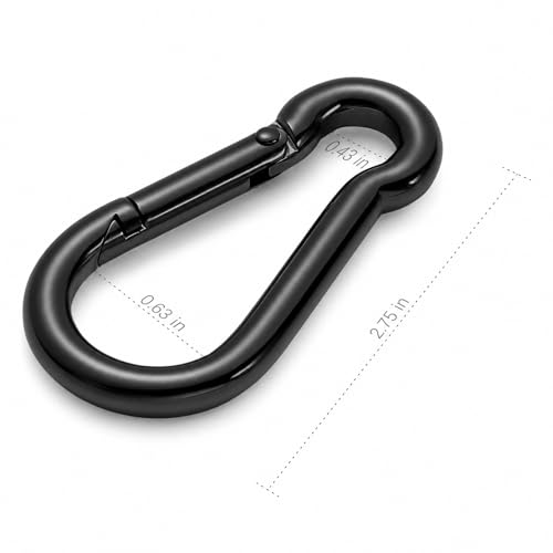 Image of sprookber Stainless Steel Carabiner Spring Snap Hook - 304 Stainless Steel Heavy Duty Clips, Set of 4