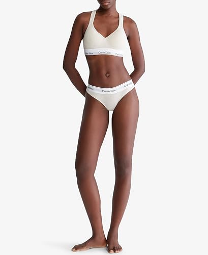 Calvin Klein Modern Cotton Lightly Lined Wireless Bralette Oatmeal Heather