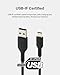Belkin USB C to USB A Cable, 3.3ft, 15W - Type C Charger, iPhone Charger Cord, Braided, Flexible for iPhone 17 & 16, Galaxy S25, Pixel 10, iPad Pro, AirPods Pro, Switch 2 & More, CarPlay - Black