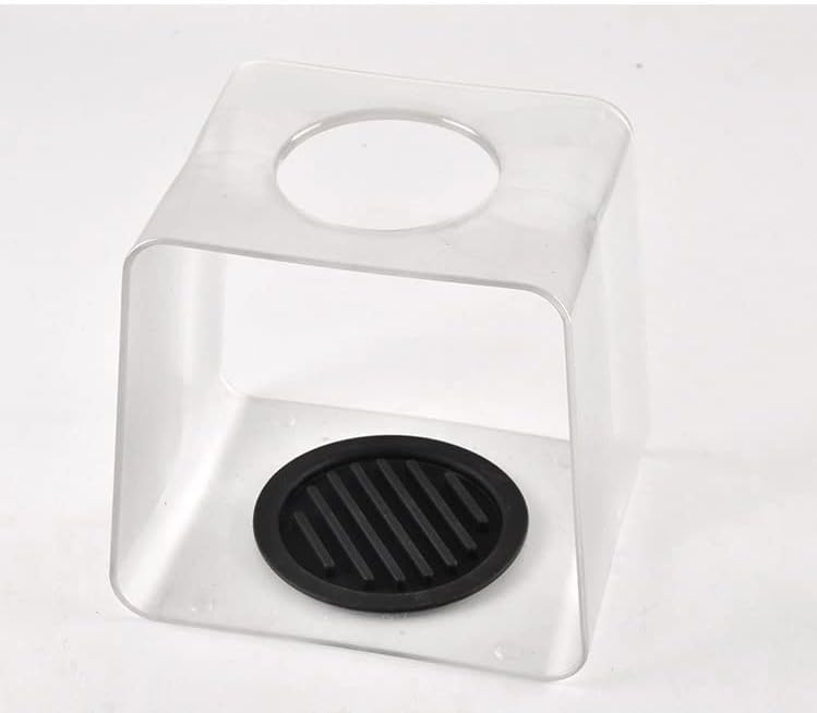 Acrylic Coffee Dripper Stand, Pour Over Coffee Stand, Coffee Extraction Drip Station,Coffee Shared Pot Filter Cup Holder with Silicone Dripper Mat (Black With Non-Slip Mat)