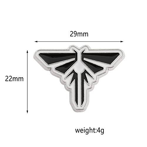 TLOU Pins Ellie Gold Angel Wings Fleet Spaceship Rocket Cosplay Enamel Badge Jewelry Gifts For Women and Men TV Fans 3Pcs4