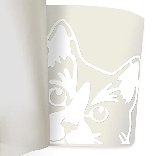 Image of WIRESTER 6 inch Clear Vinyl Decal Sticker Decoration for Car Window (Or Any Flat Surface) - Tuxedo Cat