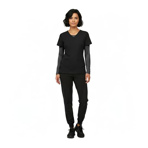Image of Natural Uniforms Women's Long Sleeve Underscrub T-Shirt - Cotton Blend Scrub Base Layer for Nurses & Medical Professionals