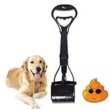 Pooper Scooper for Large Medium Small Dogs, Folding Pet Dog Pooper Scoop, Poop Scooper for Dogs, Durable Spring and Premium Materials, for Easy Grass and Gravel Pick Up for Pet Waste Pick Up