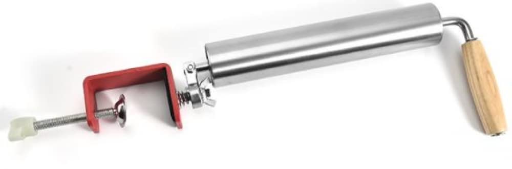 Verstellbare Teigrolle aus Edelstahl – halbautomatisches einfaches Rollen für Kekse, Pfannkuchen, Gebäck, Pizzateig, perfektes Küchenwerkzeug, 2,2 cm Dicke, Größe: 3,8 cm