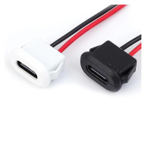 Conector hembra tipo C para solucionar puertos sueltos carga rápida 3A con hebilla blanco