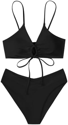 Bikini Sets for Women High Waisted Tummy Control Push up Solid Thong 2 Piece Bathing Suits Sexy Cheeky Beach Swimwear Bikini Sets for Women High Waisted Tummy Control Push up Solid Thong 2 Piece Bathing Suits Sexy Cheeky Beach Swimwear