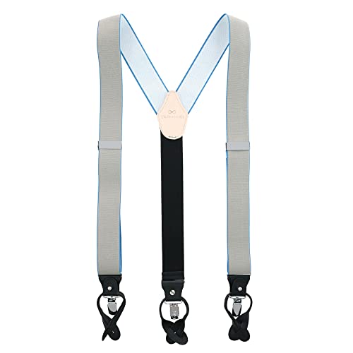 Trafalgar Men's Maddox 35mm Convertible Braces (Suspenders), Khaki