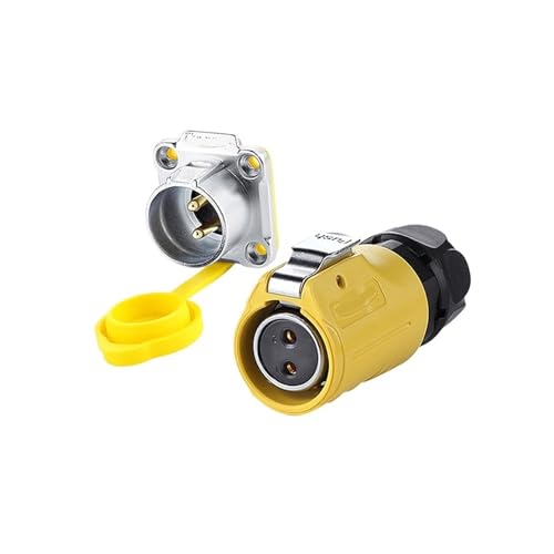 Conector de aviación LP-20 macho hembra IP68 amarillo miniatura 1