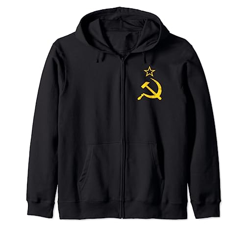 Vintage Rusia URSS CCCP Iconic Hammer Sickle Sudadera con Capucha
