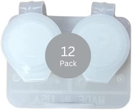 Generic Pacote Com 12 Estojos Transparentes Para Lentes De Contato Tampa Flip-Top E Poço Profundo (12)