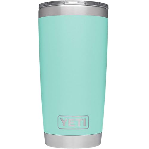 YETI Rambler 20 oz Tumbler, Stainless Steel, Vacuum Insulated with MagSlider Lid, Seafoam