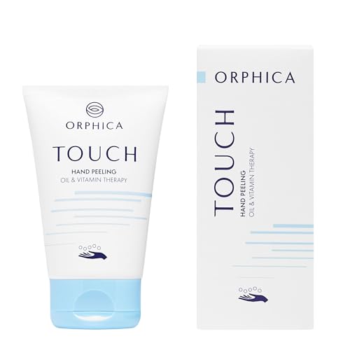 ORPHICA Despelador de manos suave al tacto, semillas de arándano, manteca de karité, aceite de almendras, manteca de aguacate, vitaminas, exfoliante contra las manos agrietadas, exfoliante