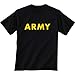 zerogravitee Black Army Short Sleeve T-Shirt with Gold Print - Large