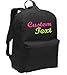 Personalized Casual Value Backpacks, Black - Your Name - Customized Basic Backpack for College, Business