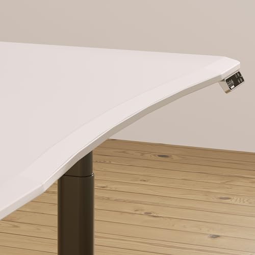 FLEXISPOT E6 Pro Oval Leg Dual Motor 3 Stages Standing Desk 48x30 Inch Skin-Friendly Electric Height Adjustable Whole-Piece Sit Stand Up Desk 150KG Load Capacity (Black Frame + White Desktop) - Image 5