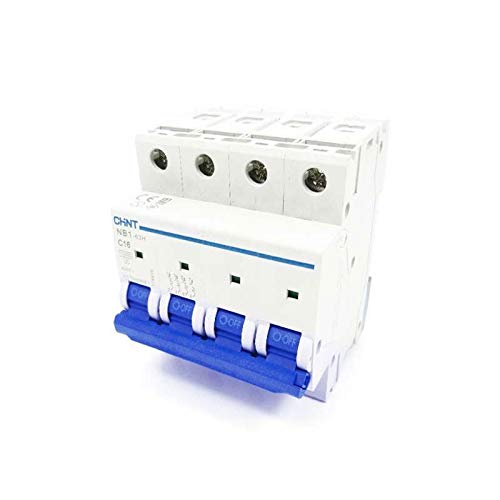 Chint Nb1 – 63 Ch4P63 Series Interruttore Automatico, 63 A, 4 Pole, C Curve, 10 Ka
