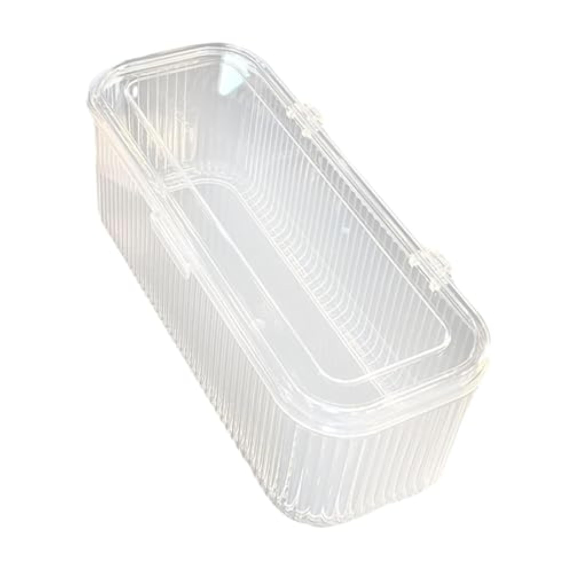 Transparent Nail Art Storage Box with Lid, Compact Case