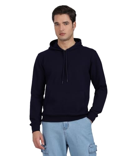 Image of Cotton Hoodies for Men | Pullover | Winter Wear | Hoodie | Hooded Sweatshirt | Kangaroo Pockets Hoodie|Regular Fit |Size S- 2XL