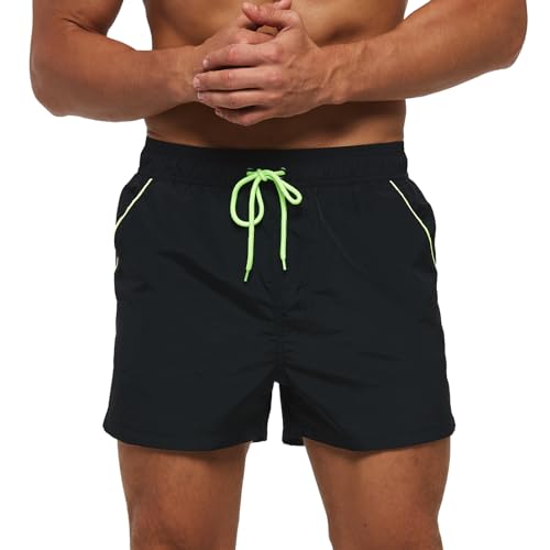 Mens Swim Trunks Men's Quick Dry Swim Shorts Swimming Trunks Bathing Suit Beach Shorts Swimwear with Mesh Liner