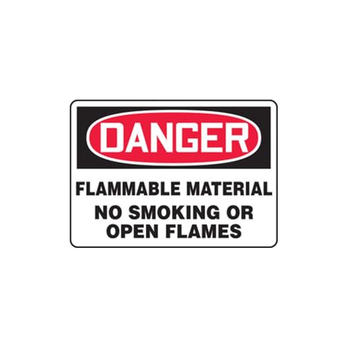 Panneau danger matières inflammables Accuform évite les risques d'incendie en usine
