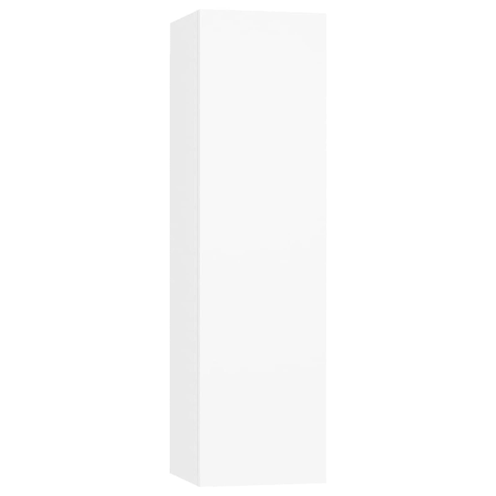 Set di Mobili Porta TV 4 pz, Moderni, Facile da Pulire, Bianco in Truciolato