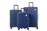 Pierre Cardin Set DE 3 VALISES RIGIDES SHAULA (Tailles S,M,L) Navy