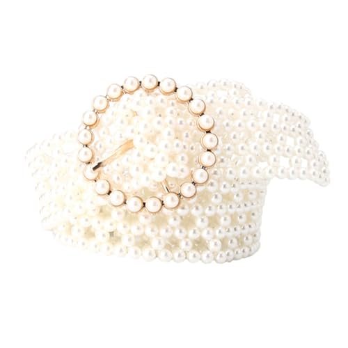 BESTYASH 1 Pc Cinturón Cintura Collares Paseo Cinturilla Para Dama Elástico Accesorios Perla Elástica Joyas Pretina Para Mujer Colgante Rosario Faja Perlas De Imitación