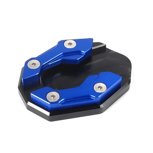 に適合するヤマハ NMAX155 XMAX300用 オートバイ用キックスタンドエクステンダーパッド 滑り止め拡張ベースサポートプレートアクセサリー(Blue)
