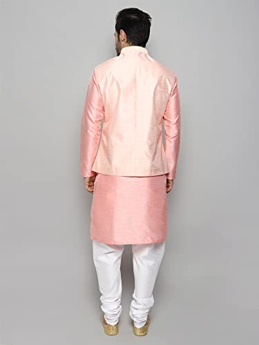 Image of Uri and MacKenzie Men's Silk Blend Kurta Pajama with Designer Ethnic Nehru Jacket /Modi Jacket