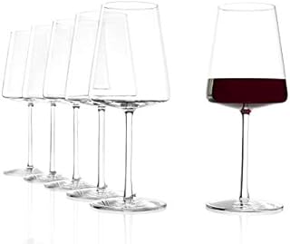 Stölzle Lausitz Power Red Wine Glasses 517 ml, Set of 6 Red Wine Glasses, Dishwasher-Safe, Lead Crystal Glass, Elegant and Shatter-Resistant