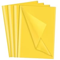 160 Sheets Yellow Tissue Paper Gift Bags 20 X 14 Inches Gift Tissue Paper Bulk for Crafts DIY Project Wrapping Fall Halloween Birthday Party Decorations
