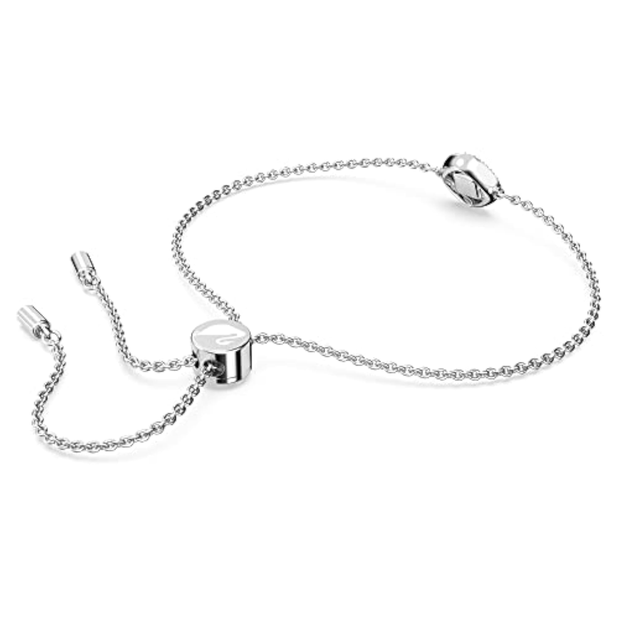Women's Square Cut Rhodium Plated Bracelet