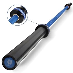 7ft Olympic Barbell Weight Bar 45lb for Powerlifting Weightlifting, Strength Training, 2 Inch Olympic Deadlift Bar for Squats, Curls, Deadlifts, Presses, Hip Thrusts, 500LBS/700LBS/1000LBS Weight Capacity, Red Blue Green Pink Barbell