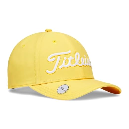 Titleist Players Performance Ball Marker Golf Hat, Yellow/White, Adjustable
