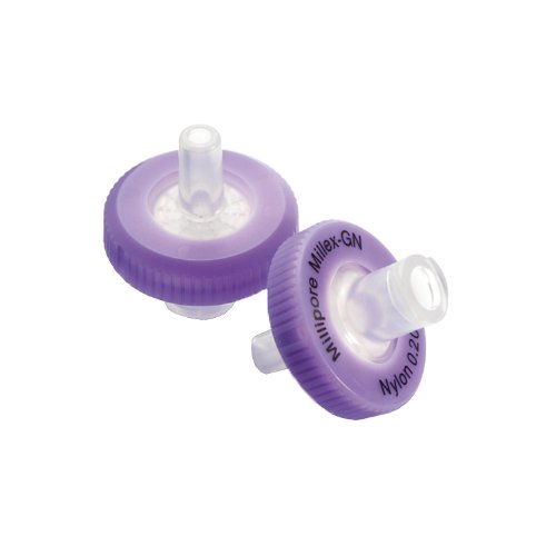 Image of Millipore SLHNX13NK Nylon Hydrophilic Overmolded Millex-HN Non-Sterile Syringe Filter Unit, 0.45 Micron, HN, 13mm Diameter, Purple (Pack of 1000)