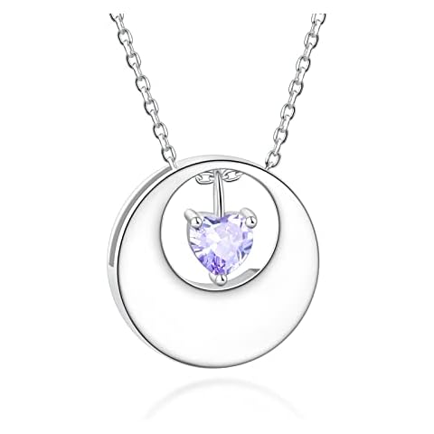 925 Sterling Silver Circle of Life Urn Necklace for Ashes Keepsake Memorial Cremation Jewelry for Ashes Pendant Necklaces for ashes for Women, Metal, Cubic Zirconia Cover