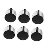 VILLCASE 6 Piezas Perillas de Control para Cocina de Gas Inoxidable para Estufas de Gas Instalación y Duradera Compatible Mayoría de Estufas Gastronómicas